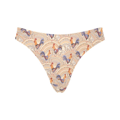 Chicken Boho Style Pattern Women's Thongs