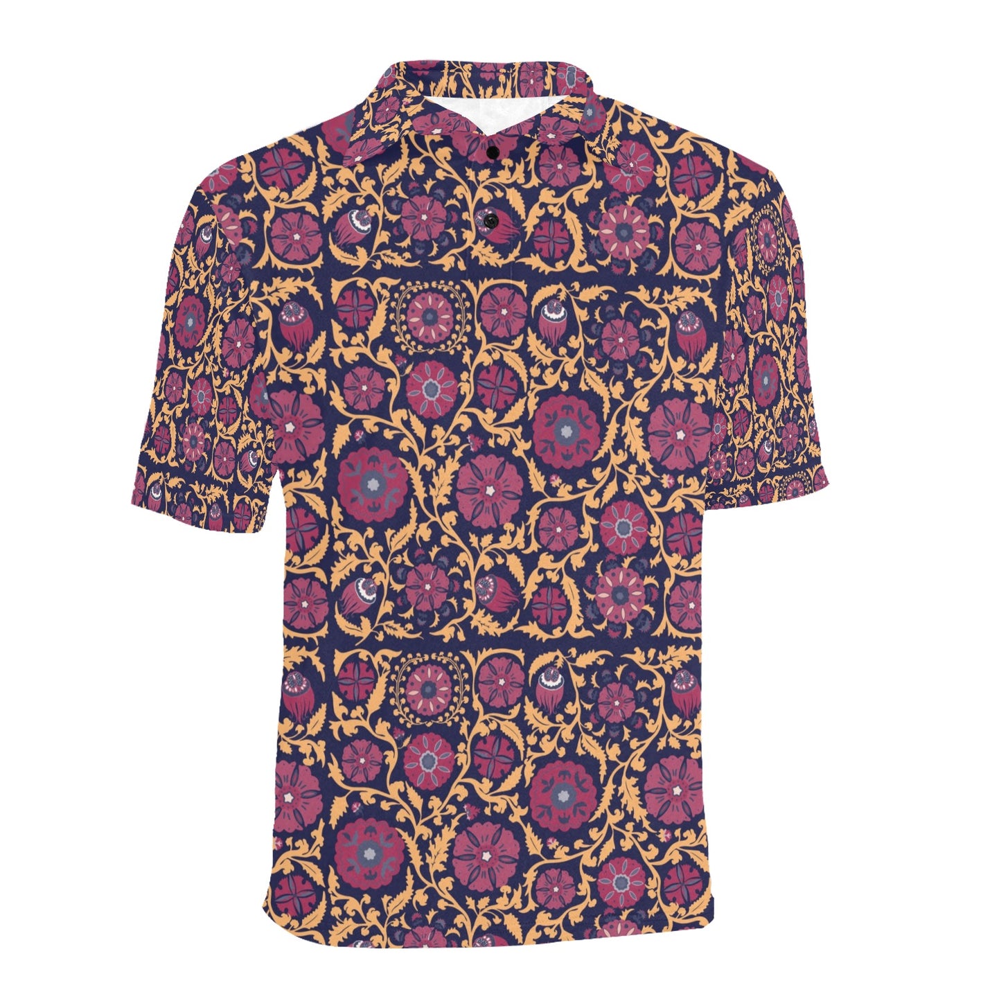 Suzani Print Design LKS303 Men Polo Shirt
