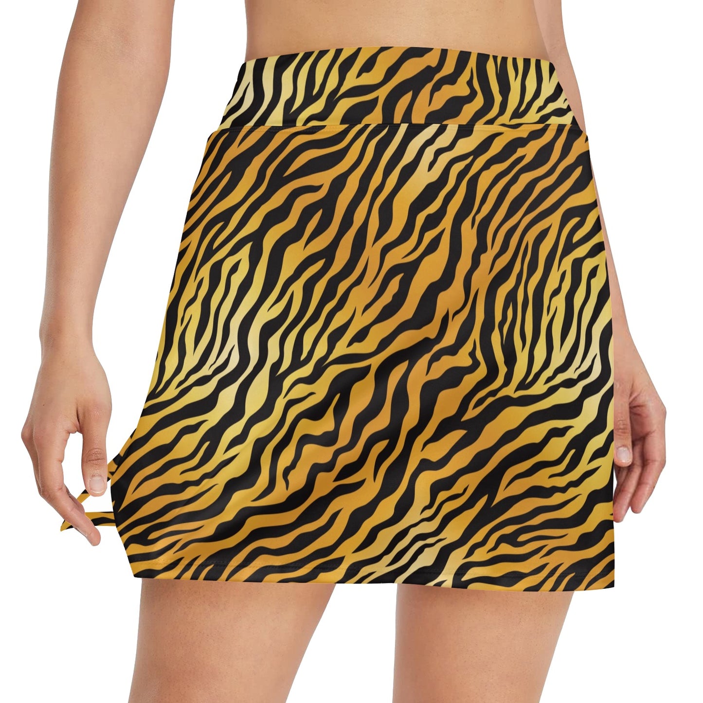 Tiger Print Design LKS302 17" Golf & Pickleball Skort with Pockets