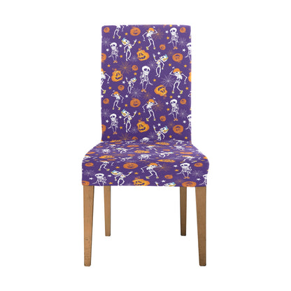 Skeleton Halloween Dance Print Design LKS304 Dining Chair Slipcover