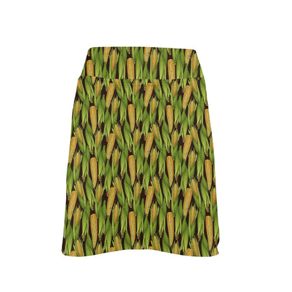 Agricultural Corn cob Print 17" Golf & Pickleball Skort with Pockets