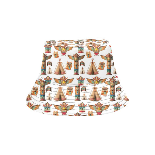 Totem Native Print Design LKS303 Unisex Bucket Hat