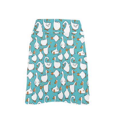 Goose Print Design LKS403 17" Golf & Pickleball Skort with Pockets