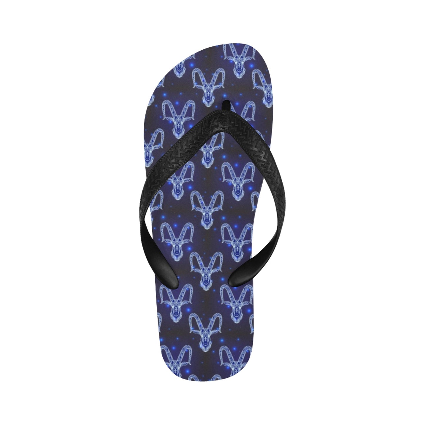 Goat Print Design LKS401 Flip Flops