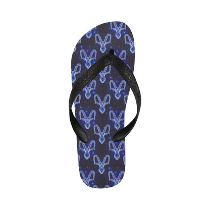 Goat Print Design LKS401 Flip Flops