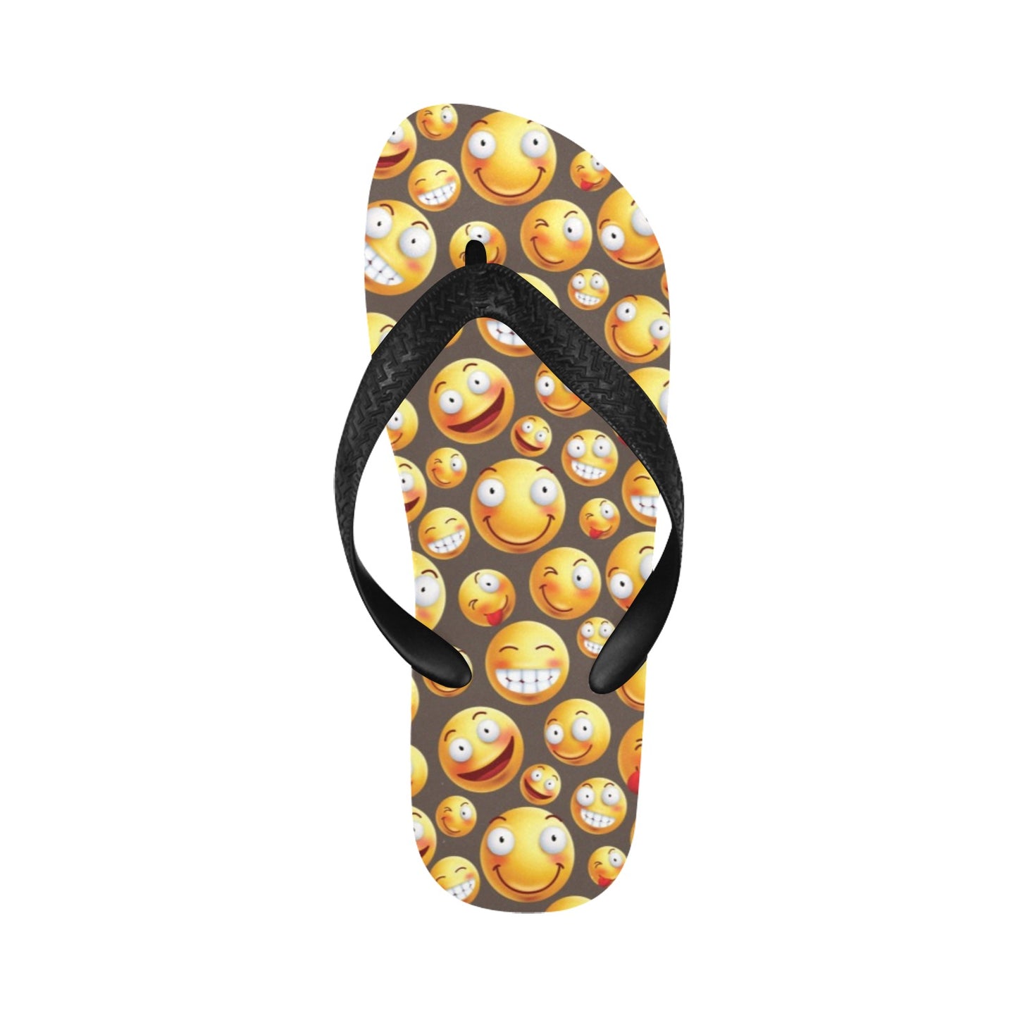 Smiley Face Emoji Print Design LKS303 Flip Flops