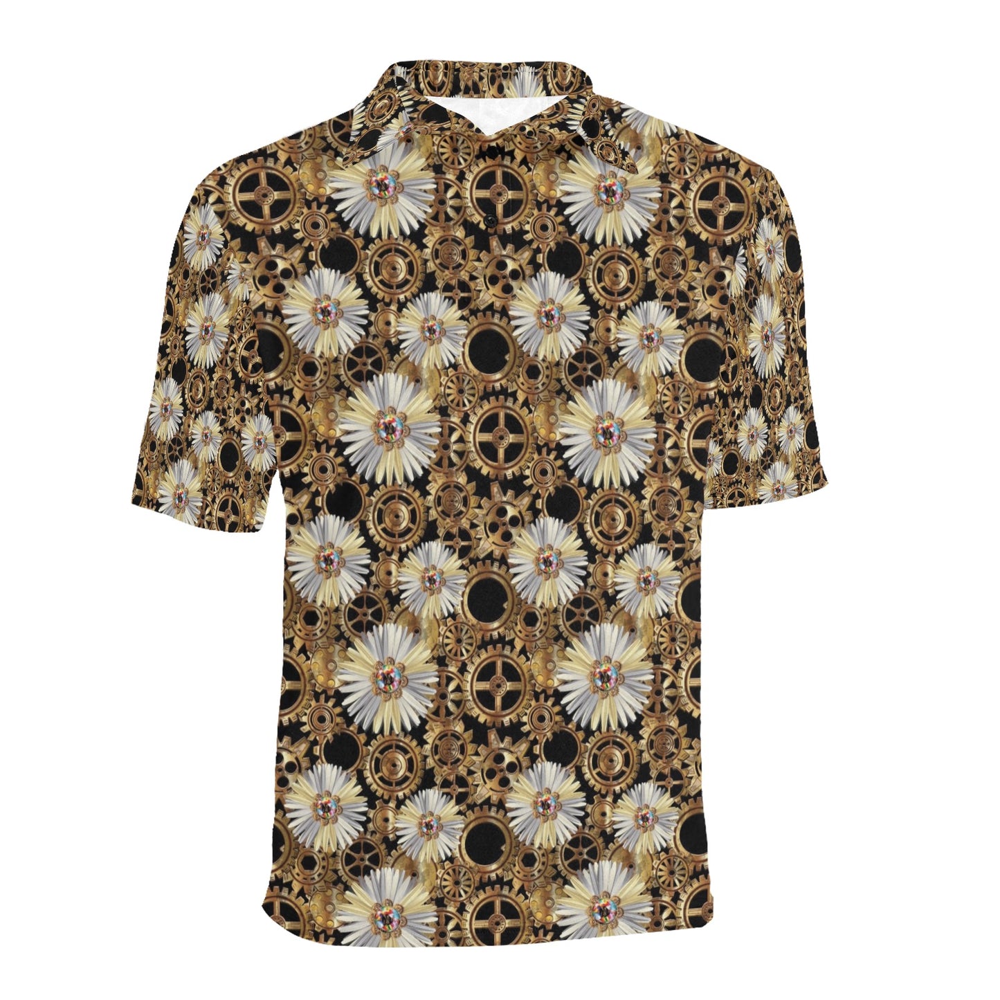 Steampunk Print Design LKS305 Men Polo Shirt