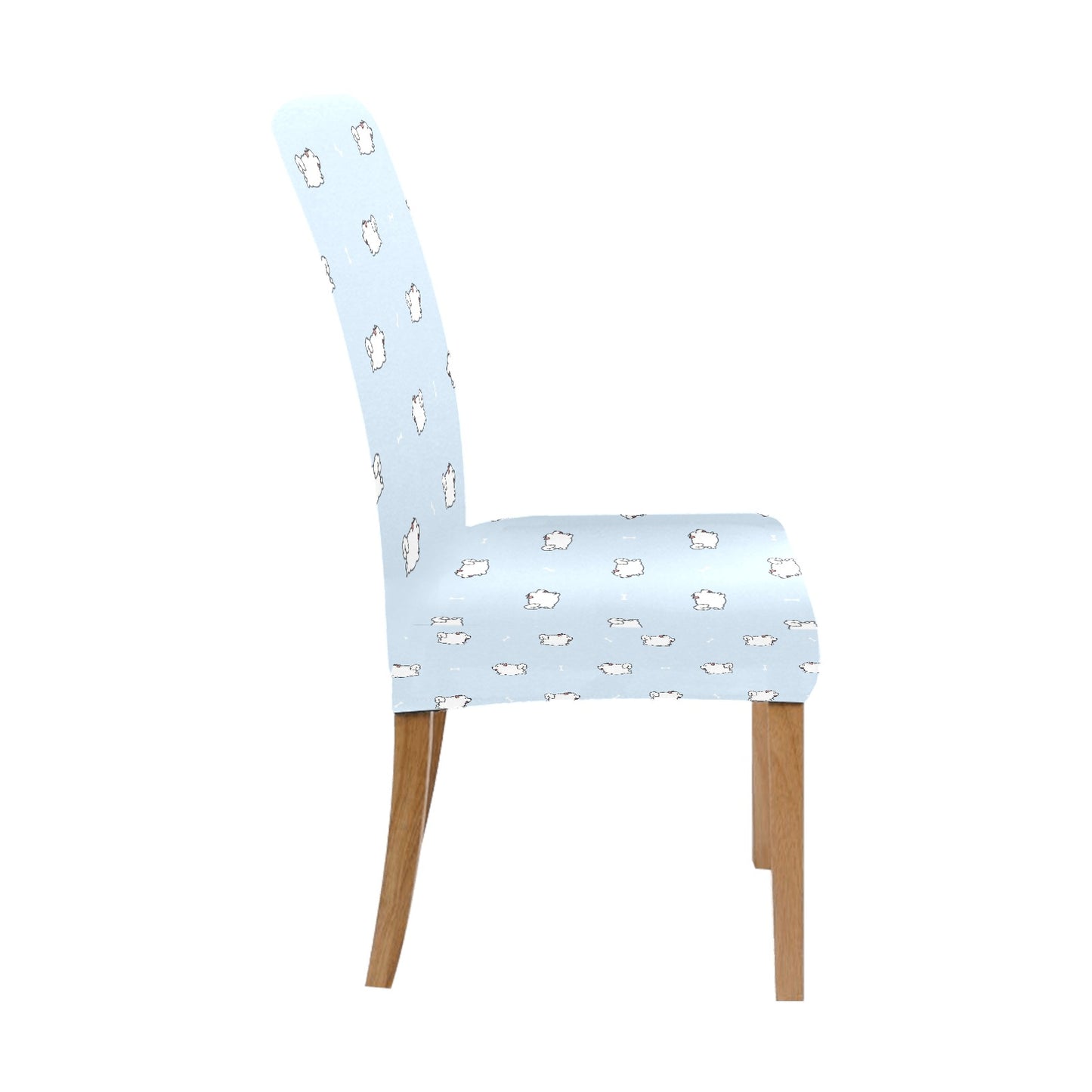 Samoyeds Print Design LKS302 Dining Chair Slipcover