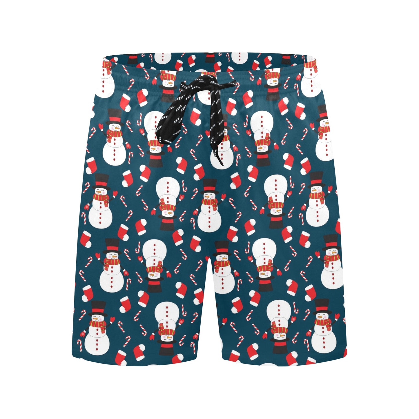 Snowman Print Design LKS301 Men's Swim Trunks Beach Shorts