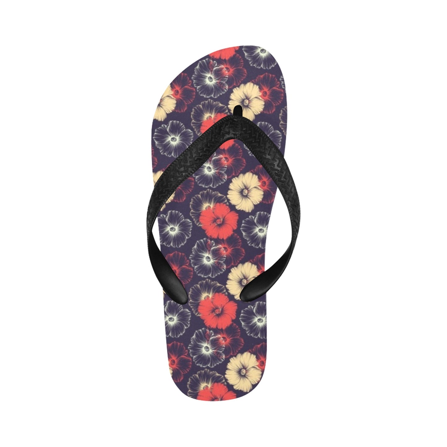 Tropical Flower Print Design LKS302 Flip Flops