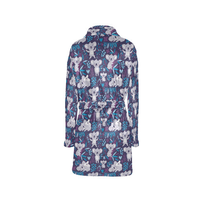 Koala Cute Themed Design Print Women's Fleece Robe