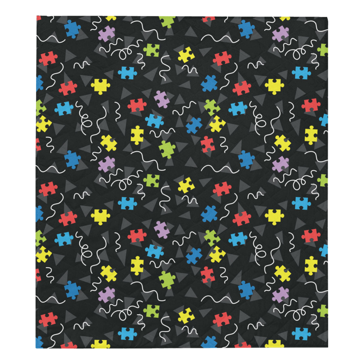 Autism Awareness Pattern Print Design 01 Premium Quilt