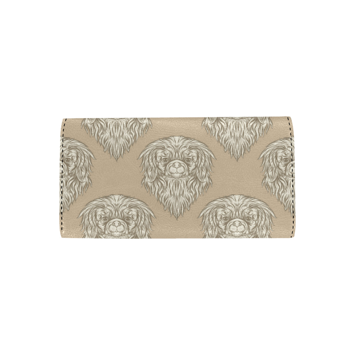 Pekingese Pattern Print Design A01 Women's Trifold Wallet