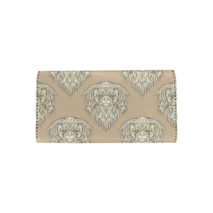 Pekingese Pattern Print Design A01 Women's Trifold Wallet
