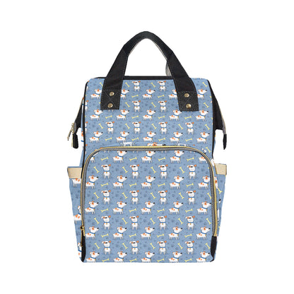 Bull Terriers Pattern Print Design 04 Diaper Bag Backpack