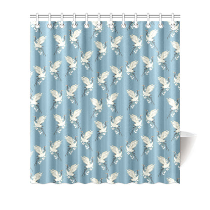 Crane Pattern Print Design 05 Shower Curtain