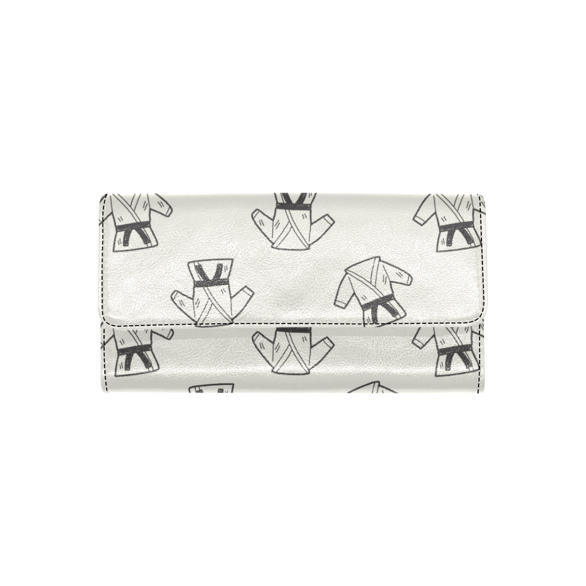 Karate Pattern Print Design 01 Women's Trifold Wallet