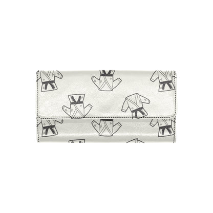 Karate Pattern Print Design 01 Women's Trifold Wallet