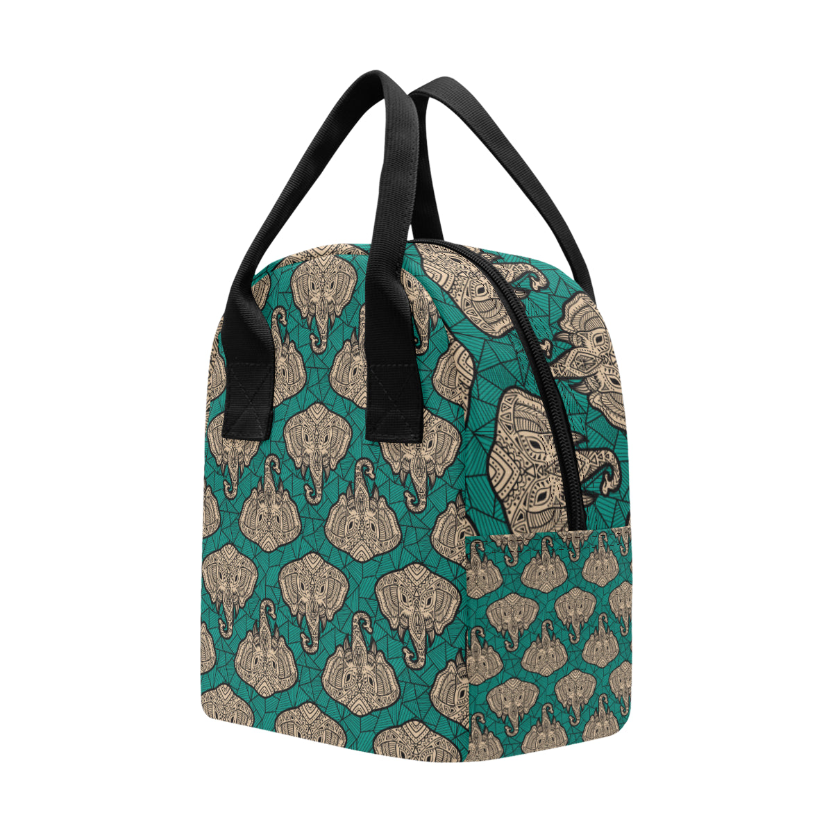 Boho Head Elephant Insulated Lunch Bag