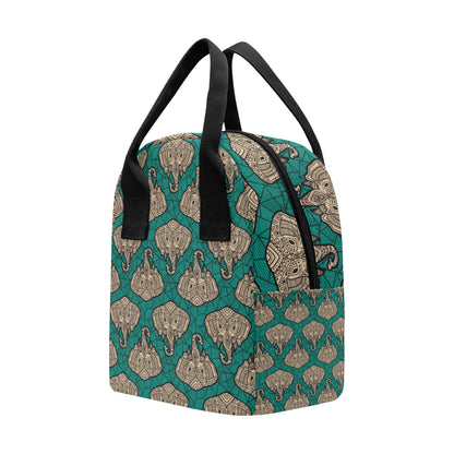 Boho Head Elephant Insulated Lunch Bag