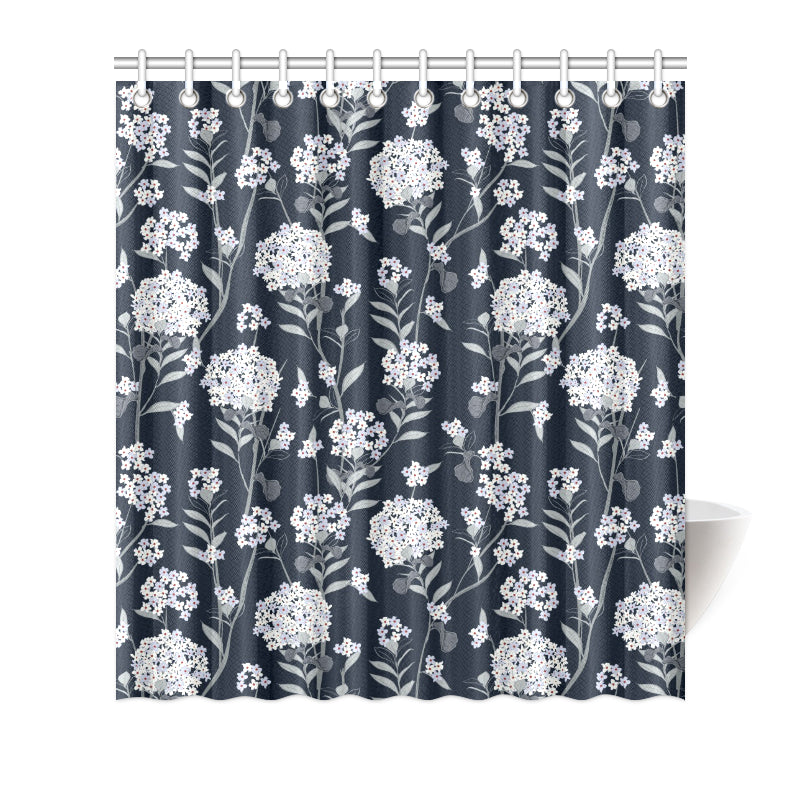 Hydrangea Pattern Print Design HD07 Shower Curtain