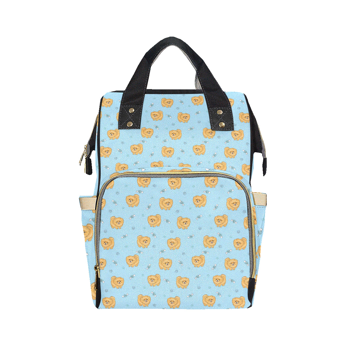 Pomeranians Pattern Print Design A03 Diaper Bag Backpack
