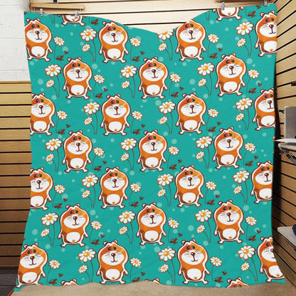 Hamster Pattern Print Design 01 Premium Quilt