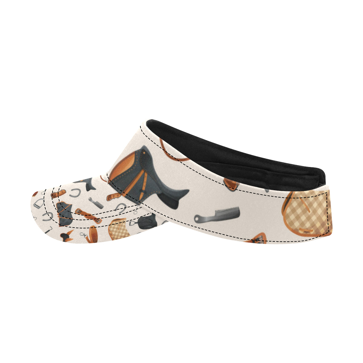 Equestrian Equipment Print Pattern Unisex Sun Visor