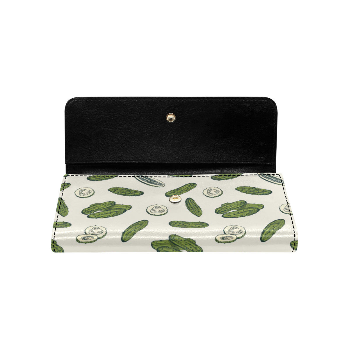 Cucumber Pattern Print Design CC05 Women's Trifold Wallet