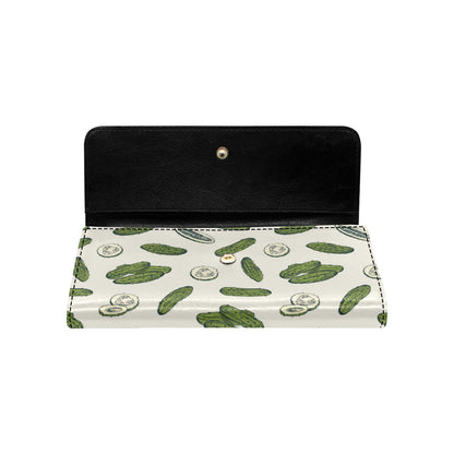 Cucumber Pattern Print Design CC05 Women's Trifold Wallet