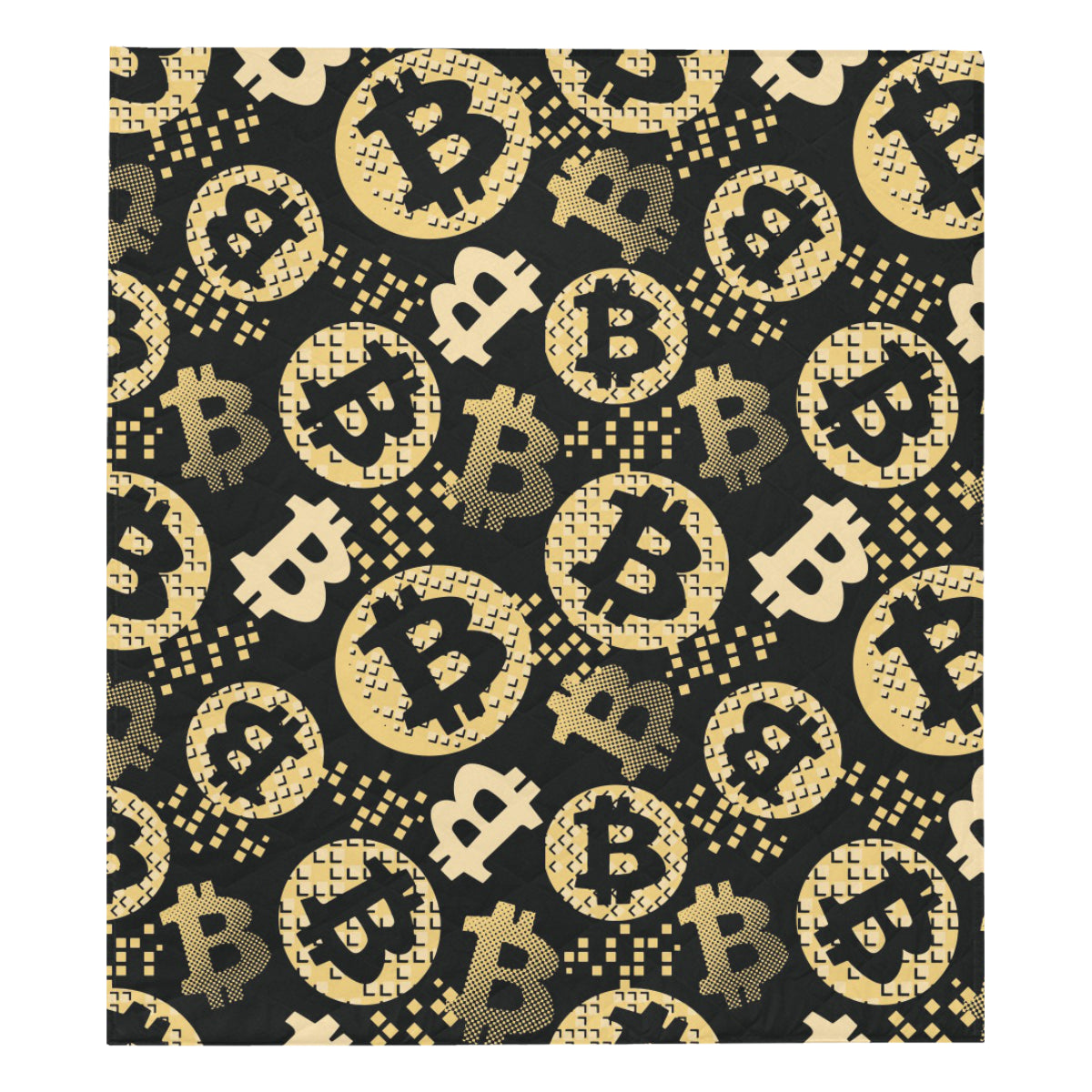 Bitcoin Pattern Print Design DO06 Premium Quilt