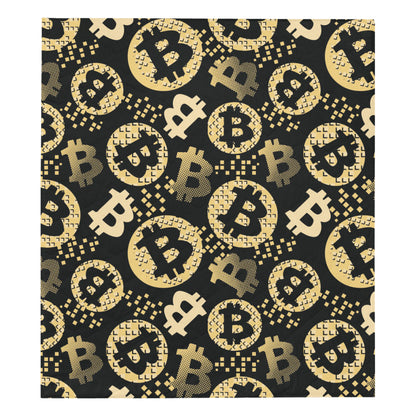 Bitcoin Pattern Print Design DO06 Premium Quilt