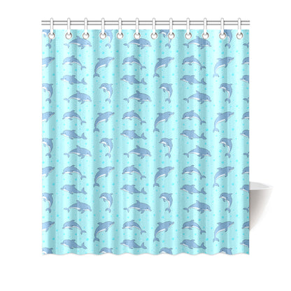 Dolphin Baby Cute Print Pattern Shower Curtain