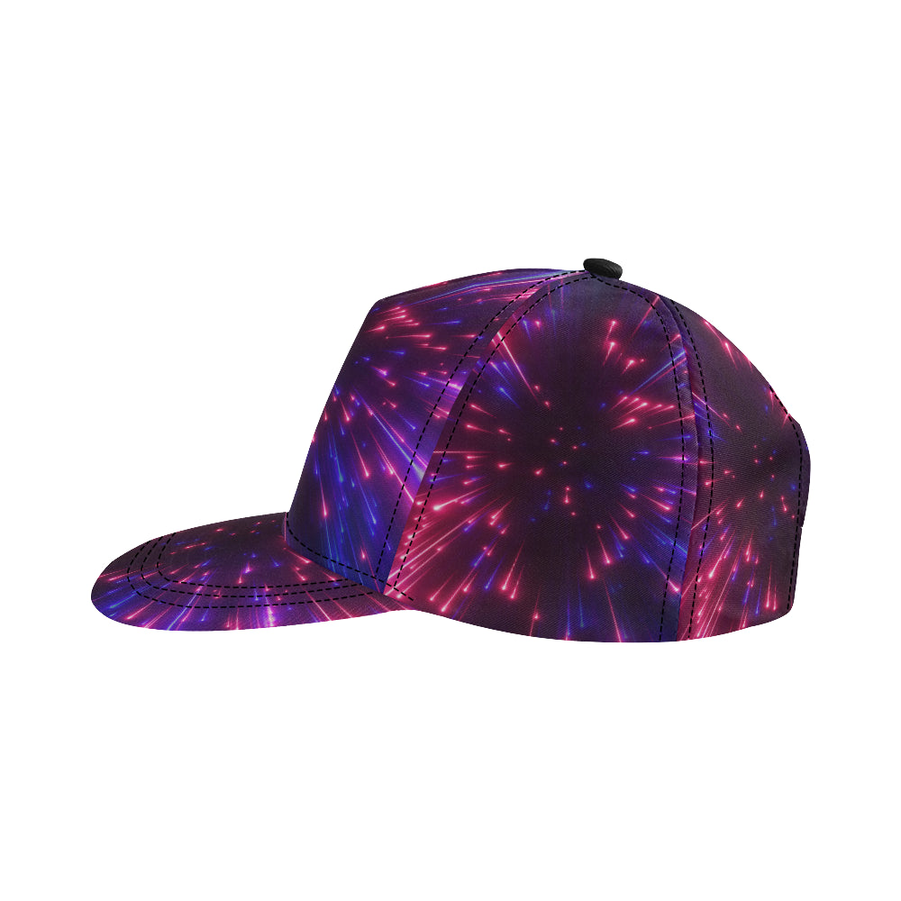 Celestial Purple Blue Neon Speed Light Snapback Cap