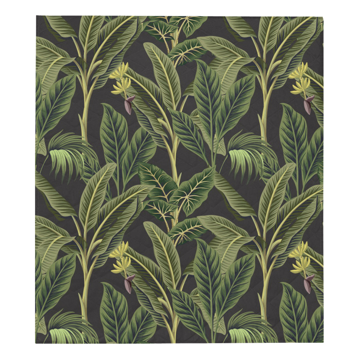 Banana Leaf Pattern Print Design BL04 Premium Quilt