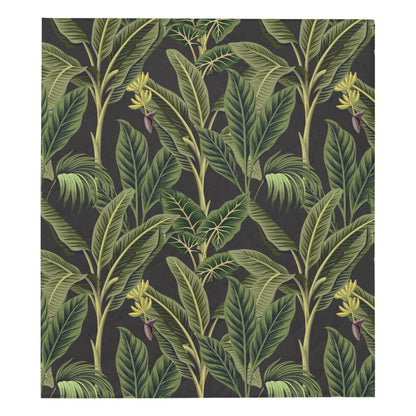 Banana Leaf Pattern Print Design BL04 Premium Quilt