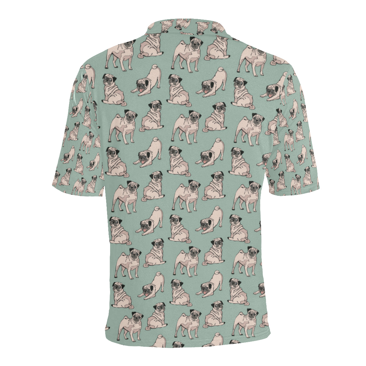 Pug Pattern Print Design A01 Men Polo Shirt