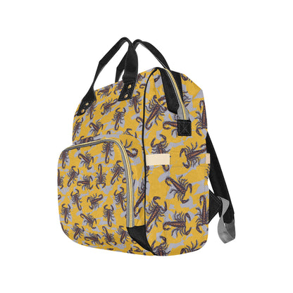 Scorpion Pattern Print Design 01 Diaper Bag Backpack
