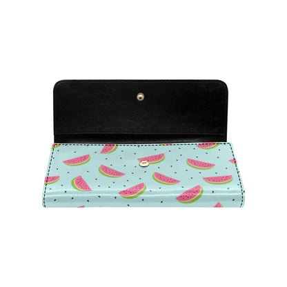 Watermelon Pattern Print Design WM06 Women's Trifold Wallet