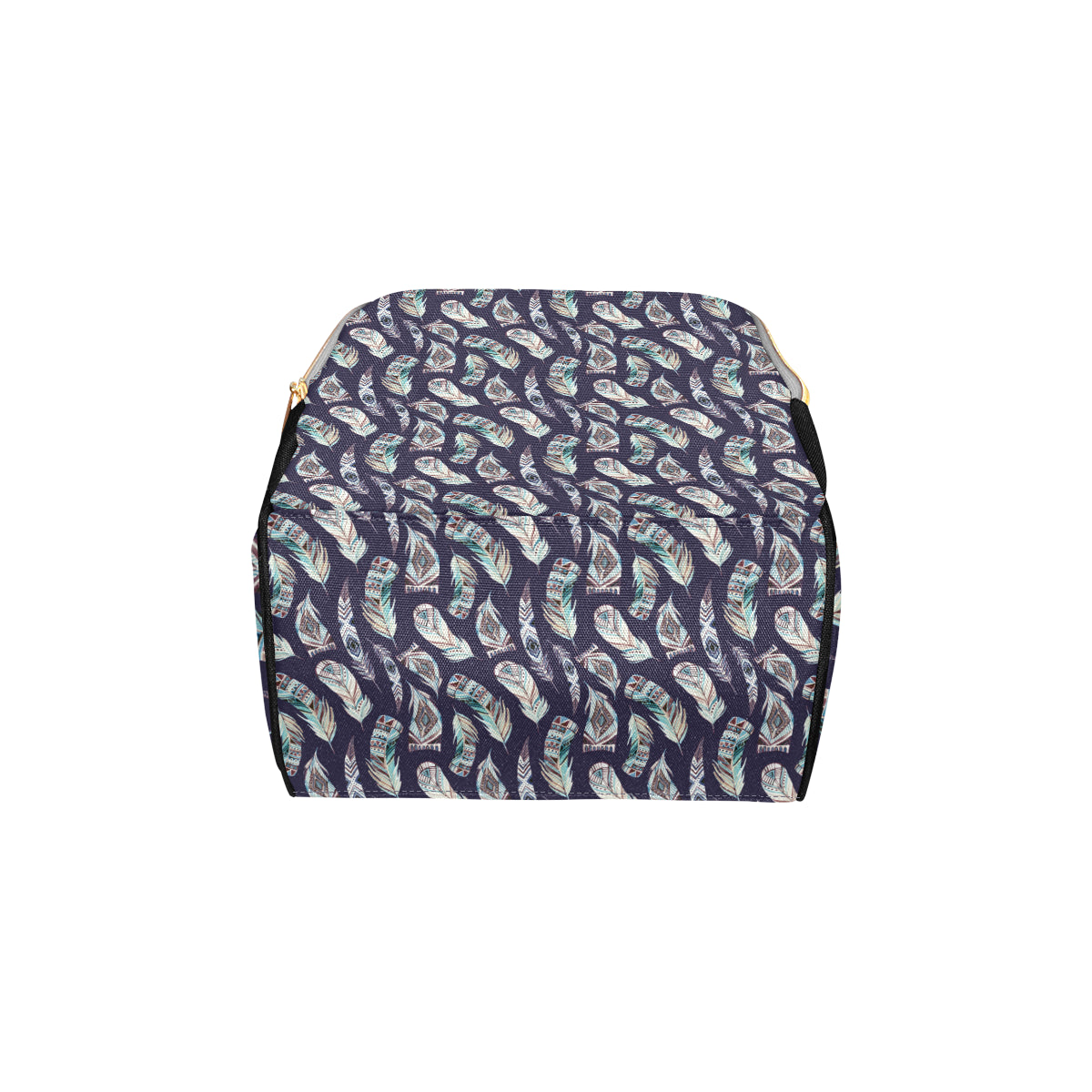 Feather Vintage Boho Design Print Diaper Bag Backpack