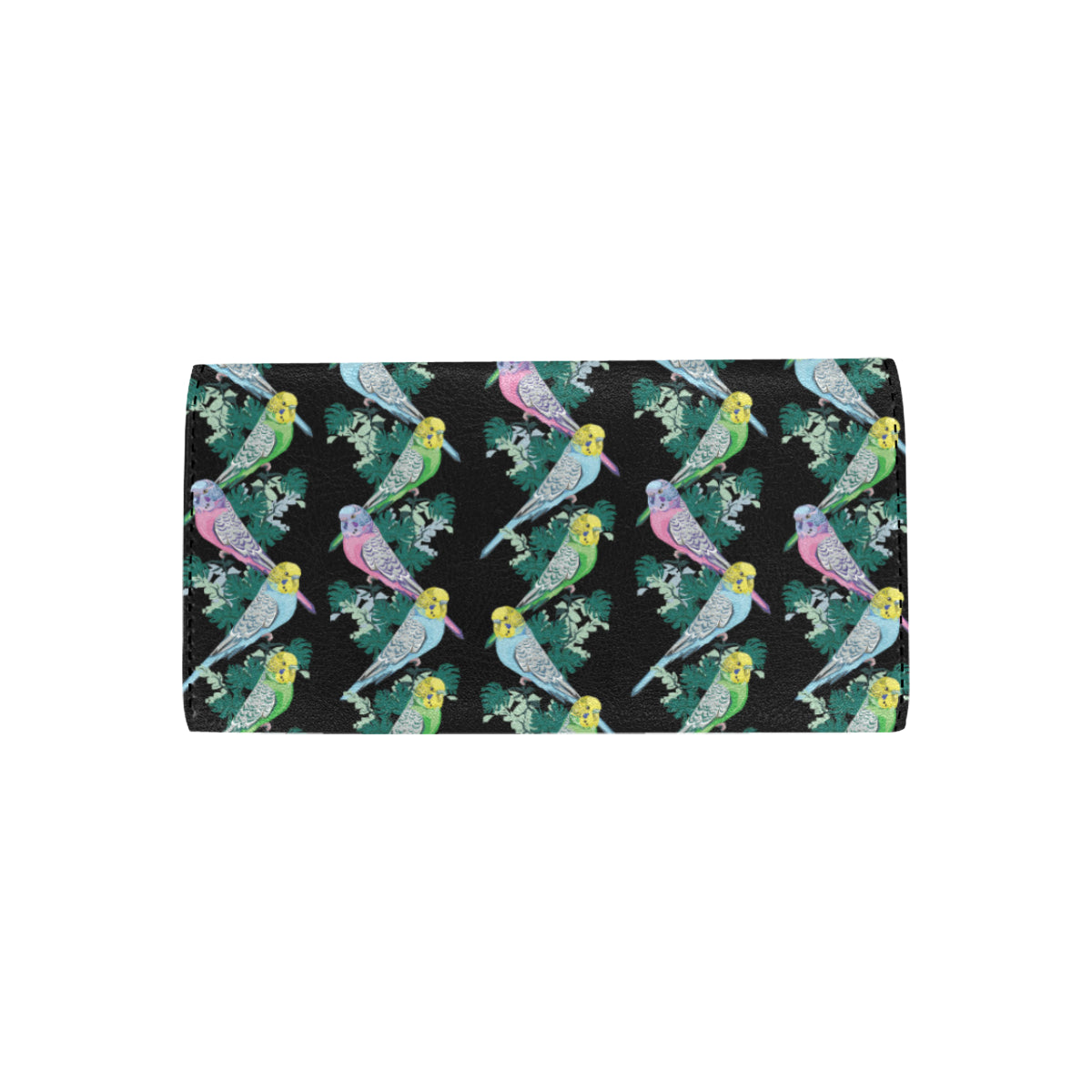 Budgerigar Pattern Print Design 03 Women's Trifold Wallet