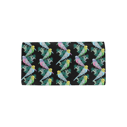 Budgerigar Pattern Print Design 03 Women's Trifold Wallet
