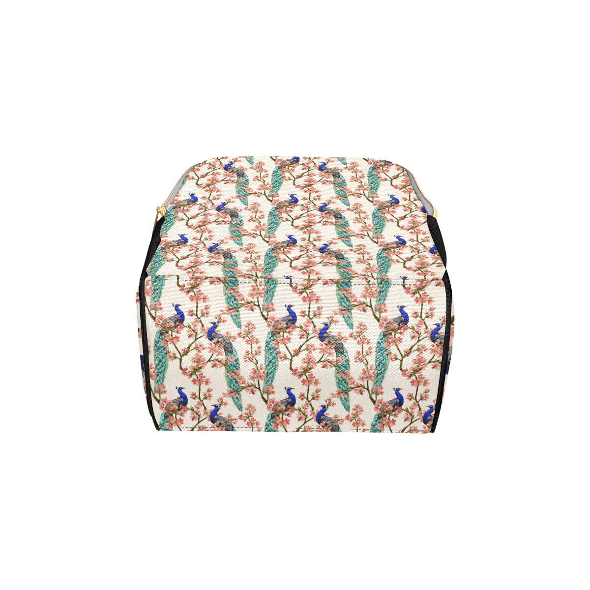 Cherry Blossom Peacock Diaper Bag Backpack