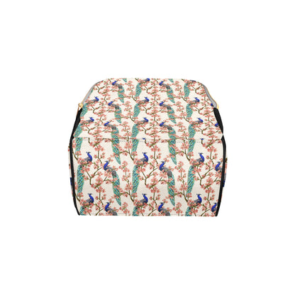 Cherry Blossom Peacock Diaper Bag Backpack