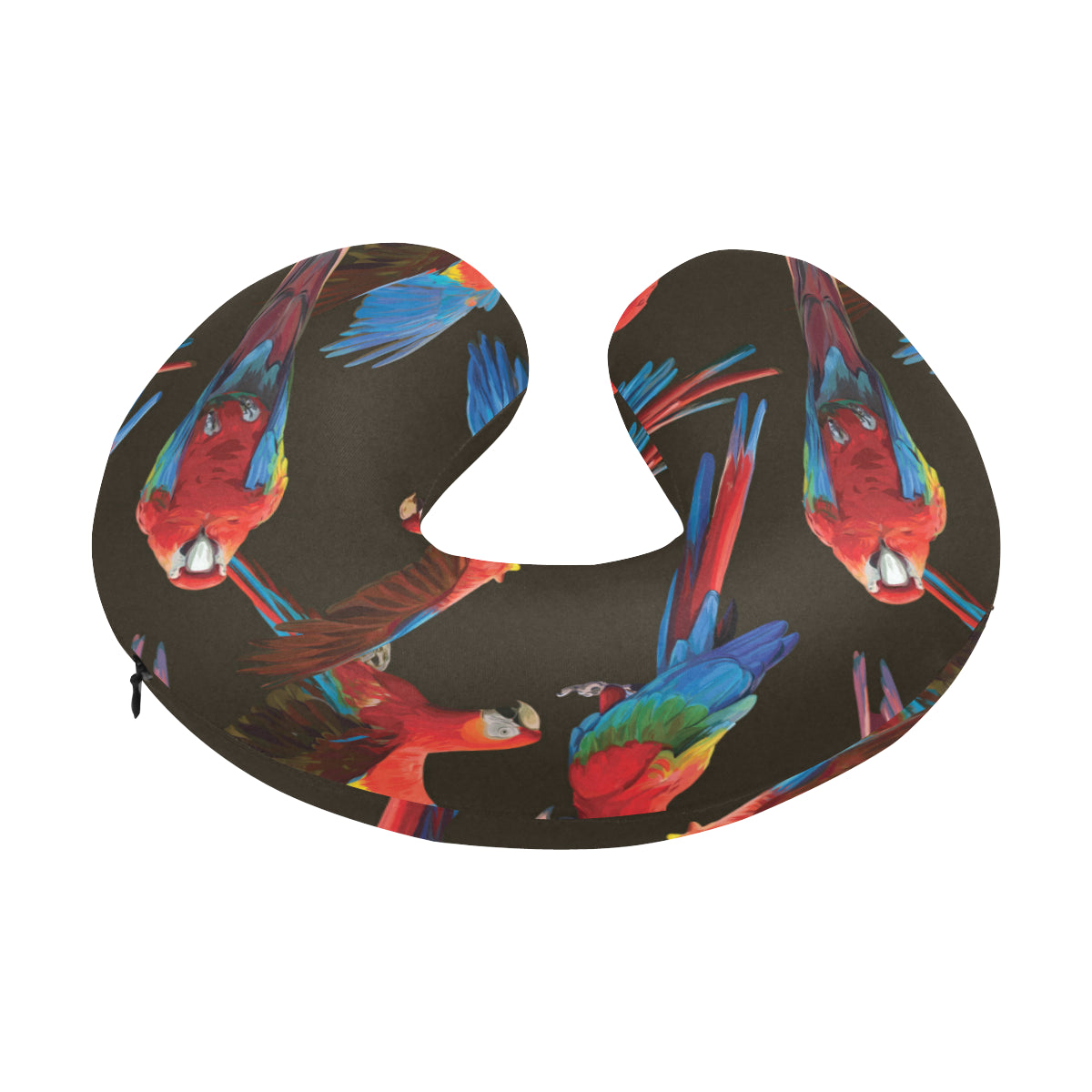 Macaw Pattern Print Design 04 U-Shaped Travel Neck Pillow