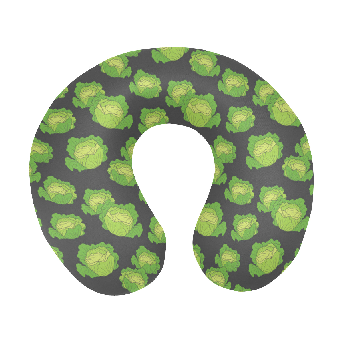 Cabbage Pattern Print Design 01 U-Shaped Travel Neck Pillow