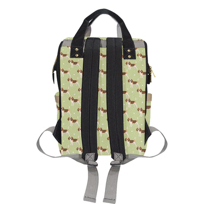 Beagle Pattern Print Design 07 Diaper Bag Backpack