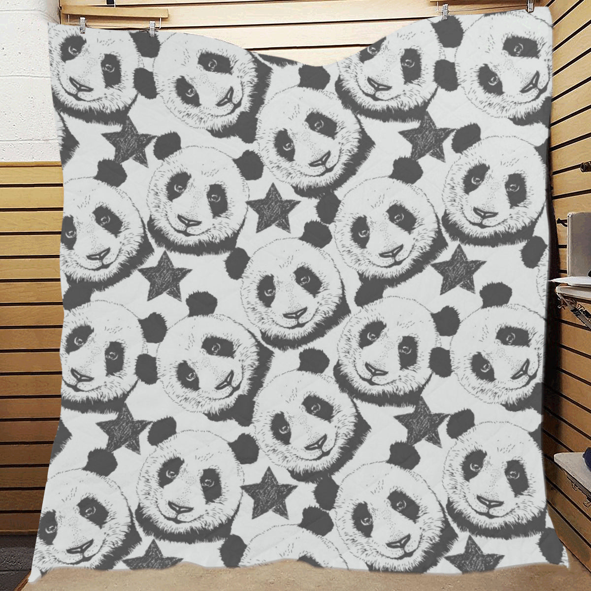 Panda Pattern Print Design A02 Premium Quilt