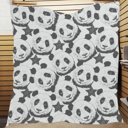 Panda Pattern Print Design A02 Premium Quilt