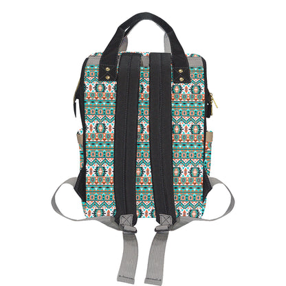Indian Navajo Ethnic Themed Design Print Diaper Bag Backpack